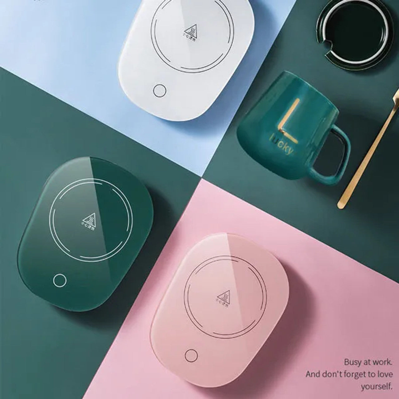 Classy Electric Coffee Warmer Coaster and Mug Set Classy Electric Coffee Warmer Coaster and Mug Set